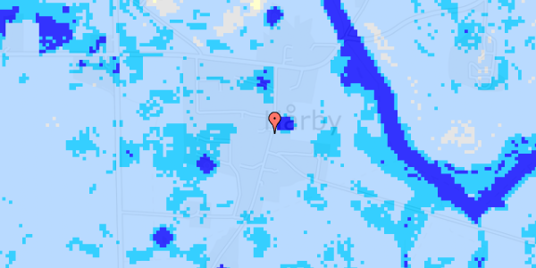 Ekstrem regn på Hårby Bygade 25B