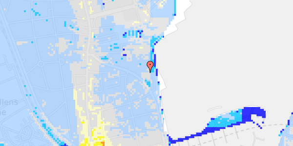 Ekstrem regn på Strandpromenaden 55