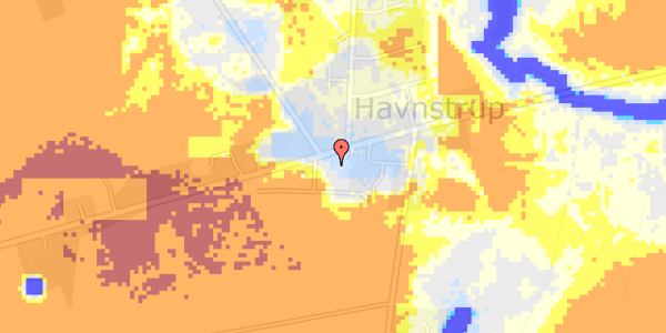 Ekstrem regn på Haunstrup Hovedgade 37