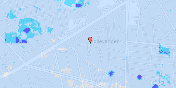 Ekstrem regn på Kongevellen 1B