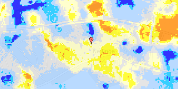 Ekstrem regn på Østergade 109