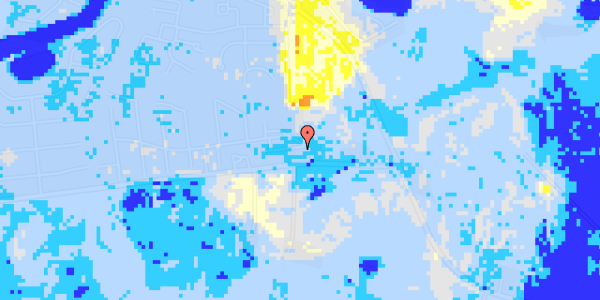 Ekstrem regn på Østergårds Alle 70