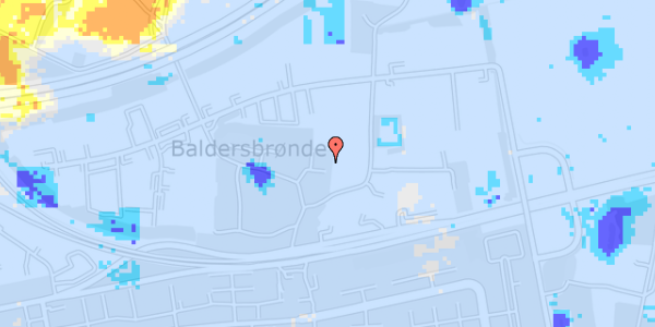 Ekstrem regn på Baldersbrøndegade 14C