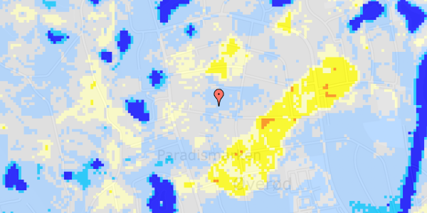 Ekstrem regn på Nordre Paradisvej 11