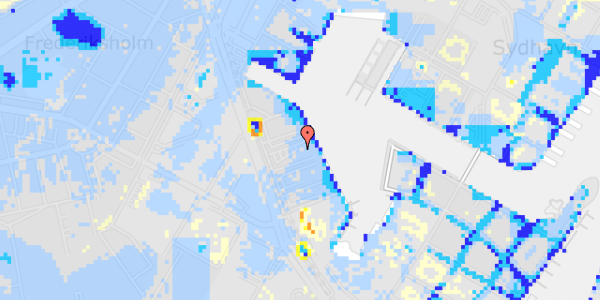 Ekstrem regn på Frederikskaj 8