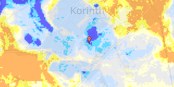 Ekstrem regn på Lykkemarken 64