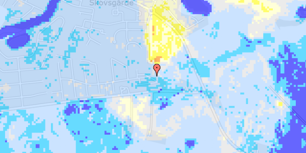 Ekstrem regn på Østergårds Alle 90