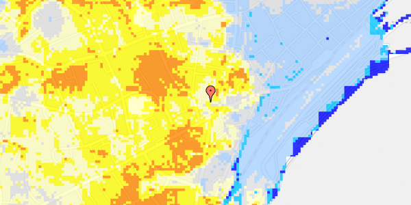 Ekstrem regn på Gl Banegårdsvej 35