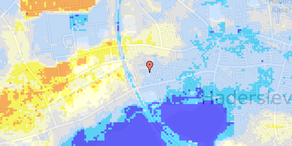 Ekstrem regn på Vestergade 39B, 1. th