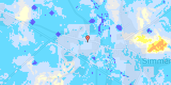 Ekstrem regn på Simmersted Byvej 27F