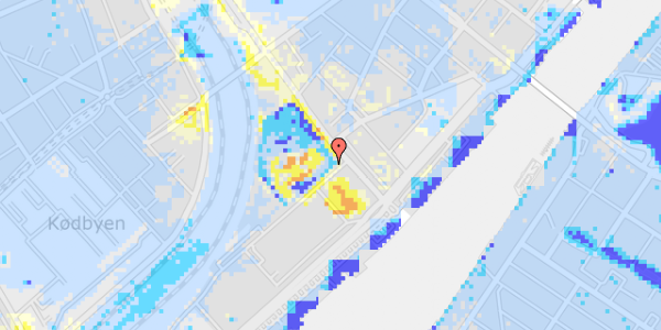 Ekstrem regn på Carsten Niebuhrs Gade 2A, 6. 