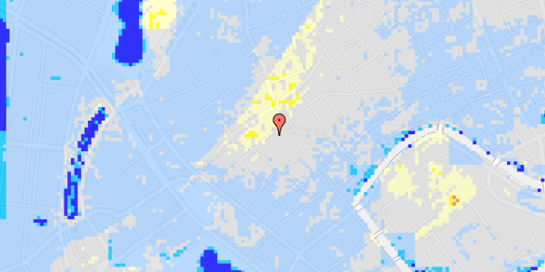 Ekstrem regn på Frederiksberggade 1A, 1. tv