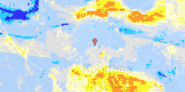 Ekstrem regn på Klampenborgvej 215D