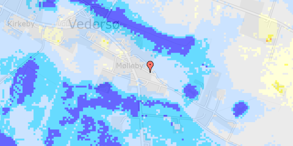 Ekstrem regn på Vesterhavsvej 85