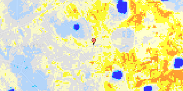 Ekstrem regn på Skansevej 89A, 1. th