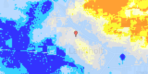 Ekstrem regn på Kidholm 23C