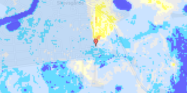 Ekstrem regn på Østergårds Alle 96