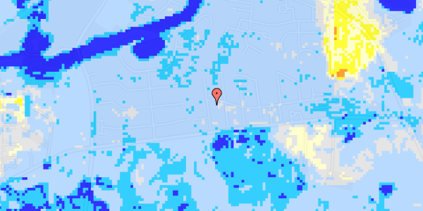 Ekstrem regn på Østergårds Alle 85