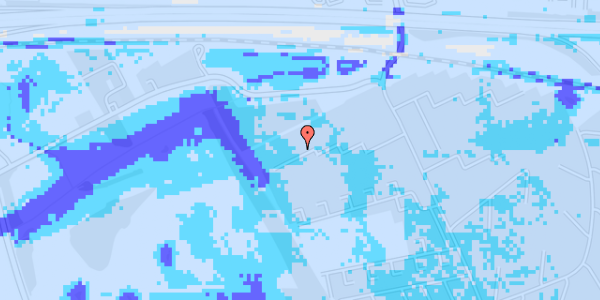 Ekstrem regn på Slotsstien 502