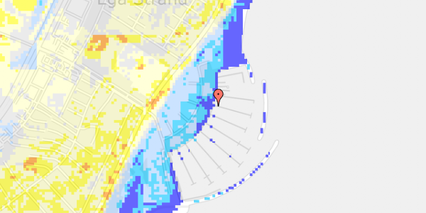 Ekstrem regn på Egå Marina 734