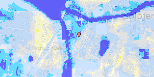 Ekstrem regn på Solbjerg Hovedgade 78F