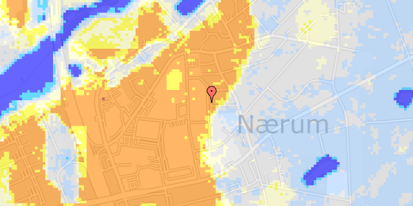 Ekstrem regn på Linde Alle 7B, st. e003