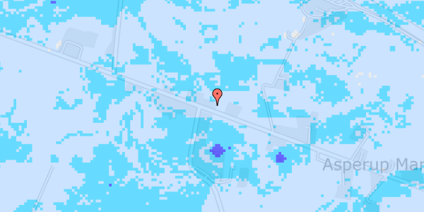 Ekstrem regn på Hovedvejen 215