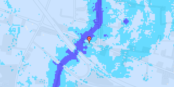 Ekstrem regn på Hovedvejen 244