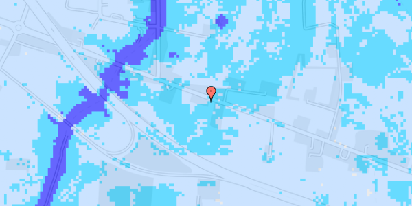 Ekstrem regn på Hovedvejen 254