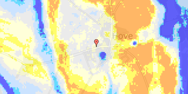 Ekstrem regn på Hove Møllevej 10B