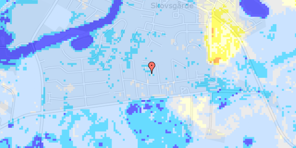 Ekstrem regn på Østergårds Alle 285