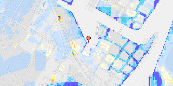 Ekstrem regn på Frederikskaj 2W