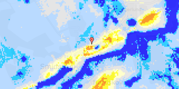 Ekstrem regn på Smidstrupvej 21