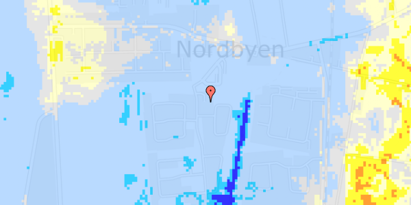 Ekstrem regn på Nordby Skovallé 1