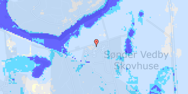 Ekstrem regn på Sdr.Vedby Skovvej 93