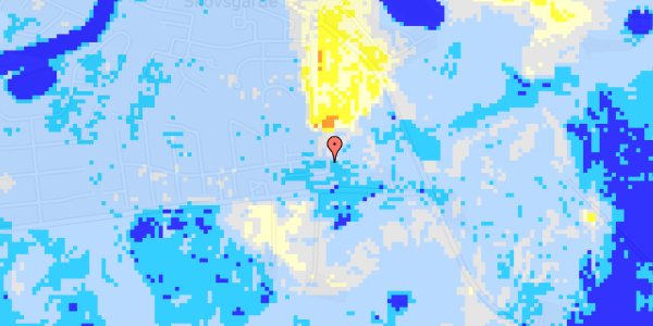 Ekstrem regn på Østergårds Alle 86