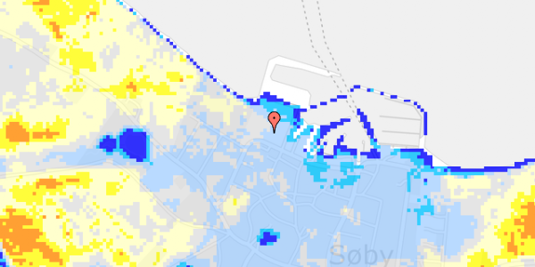 Ekstrem regn på Søby Havn 26