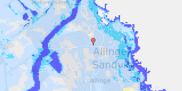 Ekstrem regn på Pilegade 12, 1. th