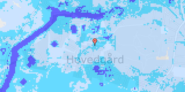 Ekstrem regn på N P Danmarksvej 15