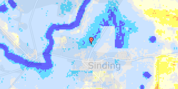 Ekstrem regn på Sinding Nørrevej 5