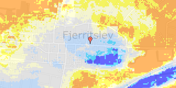 Ekstrem regn på Østergade 25, 1. 1