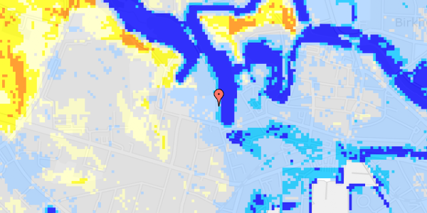 Ekstrem regn på Glacisstien 38