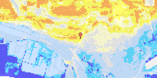 Ekstrem regn på Vestertorv 2, 1. th