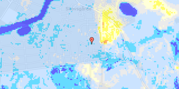 Ekstrem regn på Østergårds Alle 114