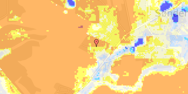 Ekstrem regn på Friggsvej 104