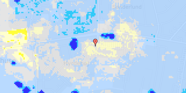 Ekstrem regn på Krogkær 1