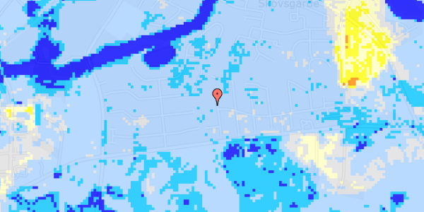 Ekstrem regn på Østergårds Alle 133