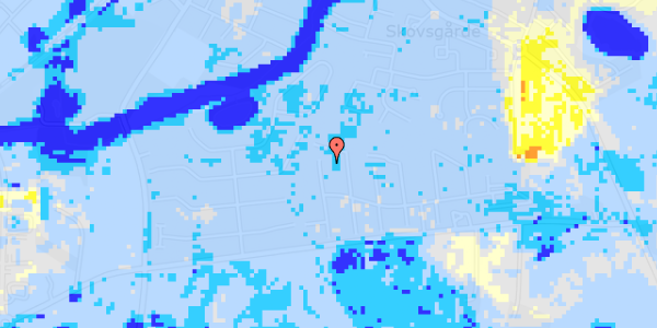 Ekstrem regn på Østergårds Alle 153