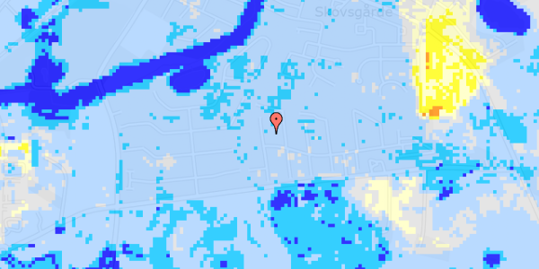 Ekstrem regn på Østergårds Alle 165