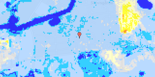 Ekstrem regn på Østergårds Alle 167